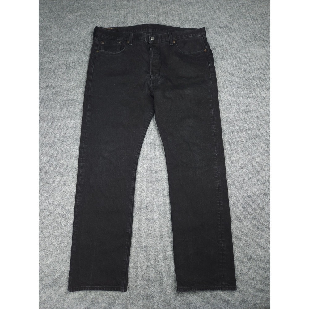 Levi's 501 Jeans Men's 40 x 32 (FITS 38 x 32) Black Straight Leg Classic Denim